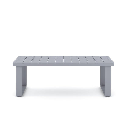Fiji 2 Pc Sofa And Slat Top Coffee Table Set-Gray