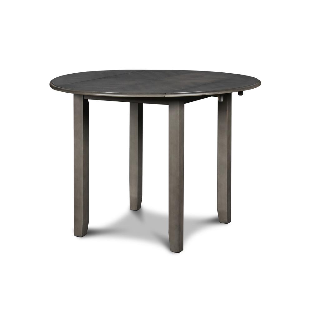 Gia 3-Piece 42" Wood Round Dining Set with 2 Chairs in Gray