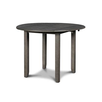 Gia 3-Piece 42" Wood Round Dining Set with 2 Chairs in Gray