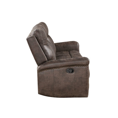 Quade Sofa W/Dual Recliner-Mocha