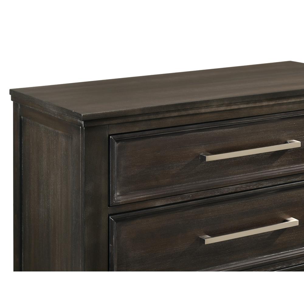 Furniture Andover Transitional Solid Wood Chest in Gray