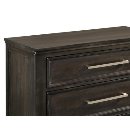 Furniture Andover Transitional Solid Wood Chest in Gray