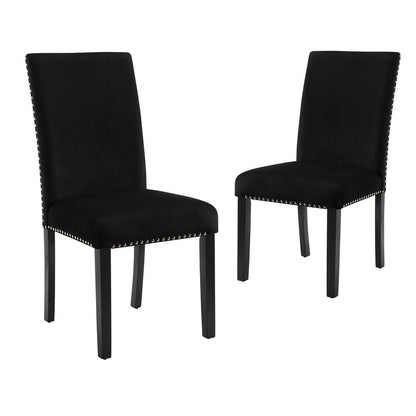 Furniture Celeste 5-Pc Faux Marble Round Dining Set  4 Chair-Black