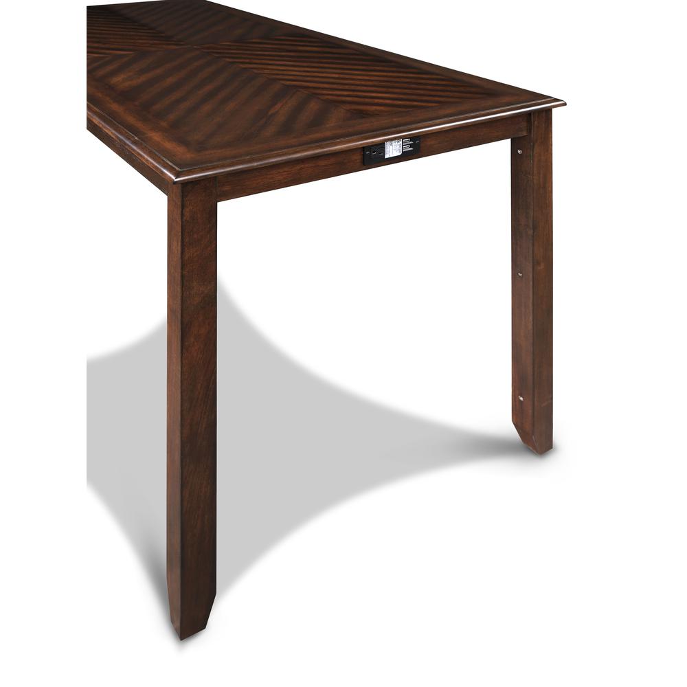 Amy 5-pc Wood Rectangle Counter Set with 4 Chairs in Cherry