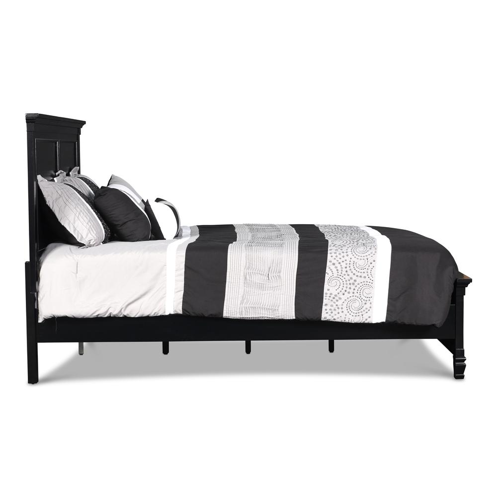 Furniture Tamarack Contemporary Solid Wood 5/0 Q Panel Bed in Black