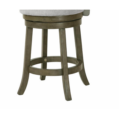 Manchester 24" Solid Wood Counter Stool with Fabric Seat in Ant Gray
