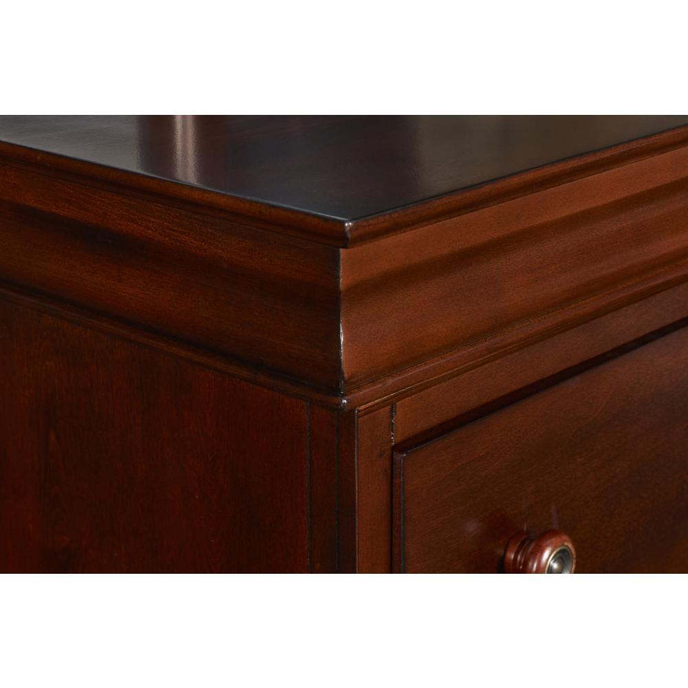 Furniture Versailles Solid Wood Engineered Wood Dresser in Cherry