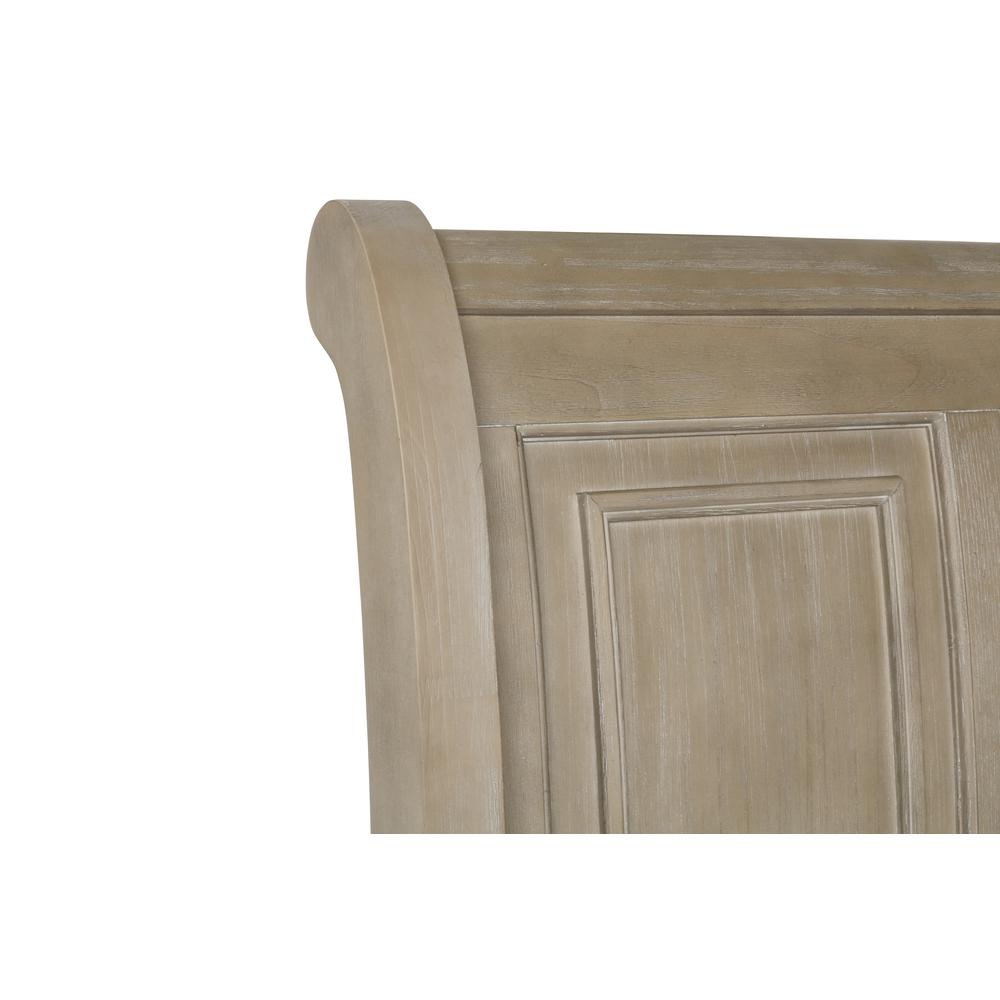 Furniture Allegra Solid Wood Engineered Wood King Bed in Pewter