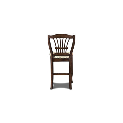 Bixby Wood Counter Chair with Fabric Seat in Espresso (Set of 2)