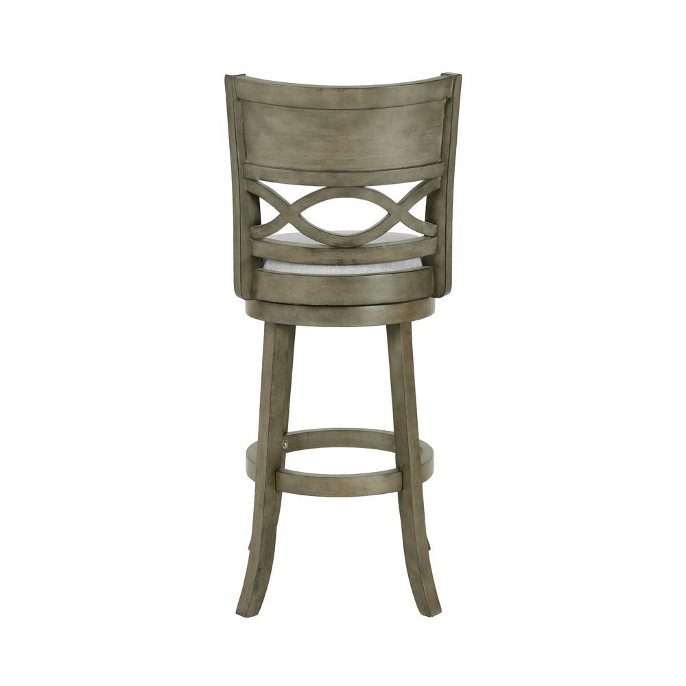 Manchester 29" Solid Wood Bar Stool with Fabric Seat in Ant Gray