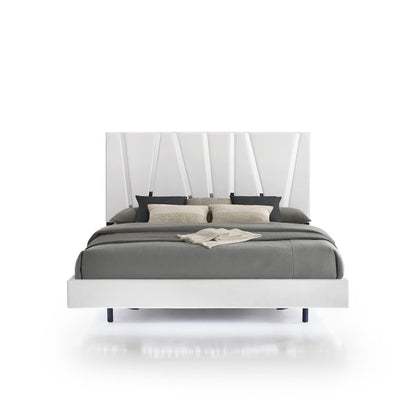 Europa 8-Piece Wood Queen Bedroom Set (B/Dr/Mr/Ch/2Ns with Panels), White