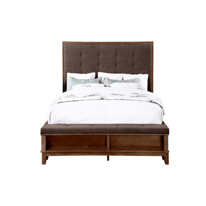 Cagney 4-Piece Queen Wood Bedroom Set with Chest in Chestnut