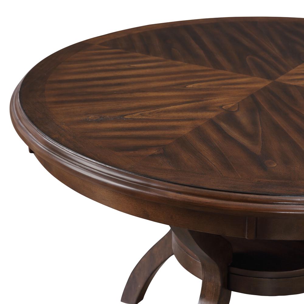 Cori 5-Piece Wood Round Dining Table Set with 4 Chairs in Cherry