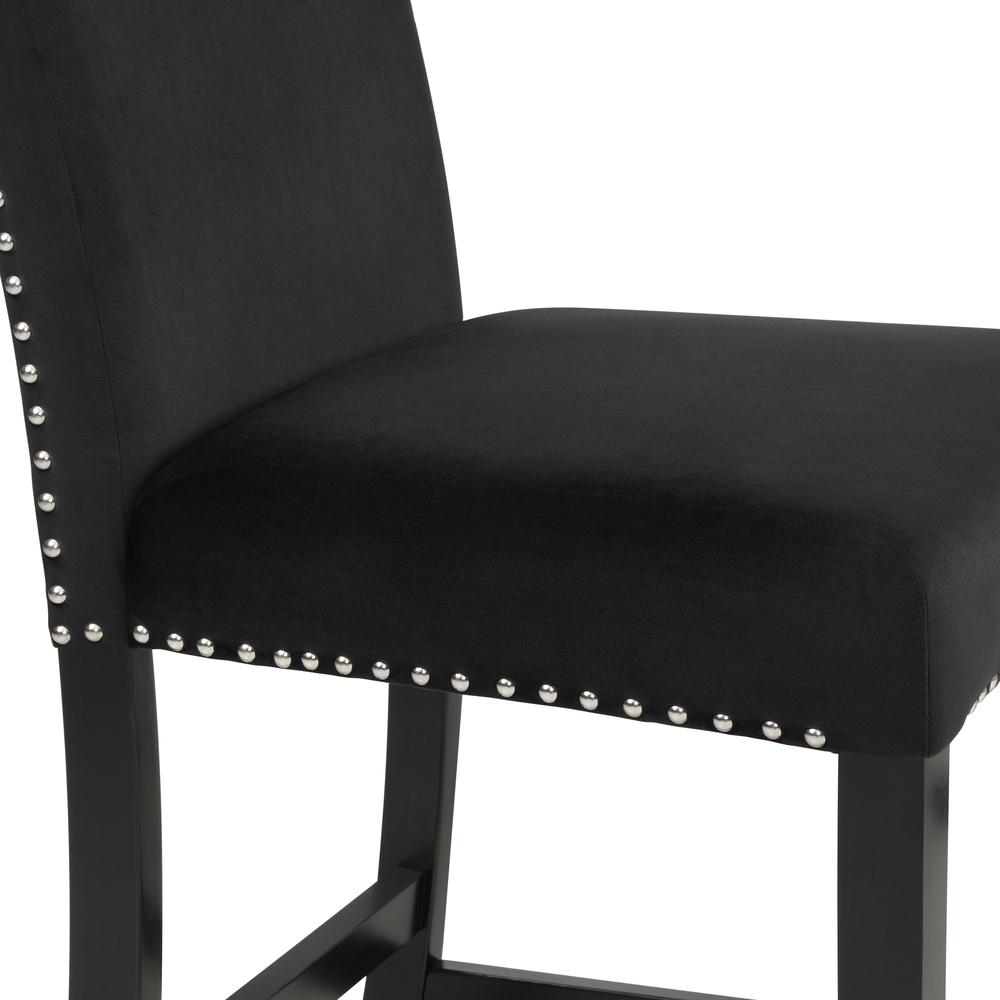 Furniture Celeste 5-Piece Faux Marble & Wood Counter Set in Black
