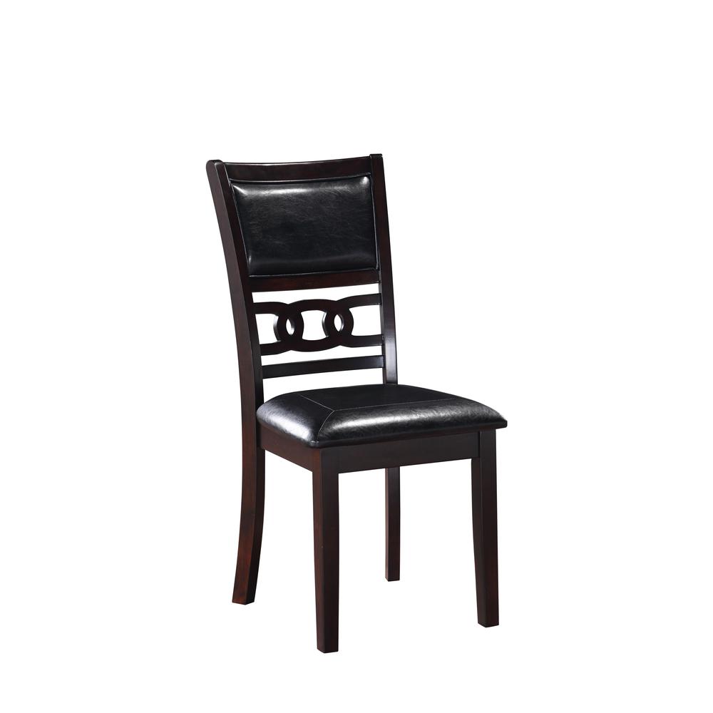 Gia 5-Piece 48" Wood Rectangular Dining Set with 4 Chairs in Ebony