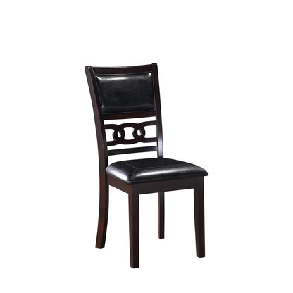 Gia 5-Piece 48" Wood Rectangular Dining Set with 4 Chairs in Ebony