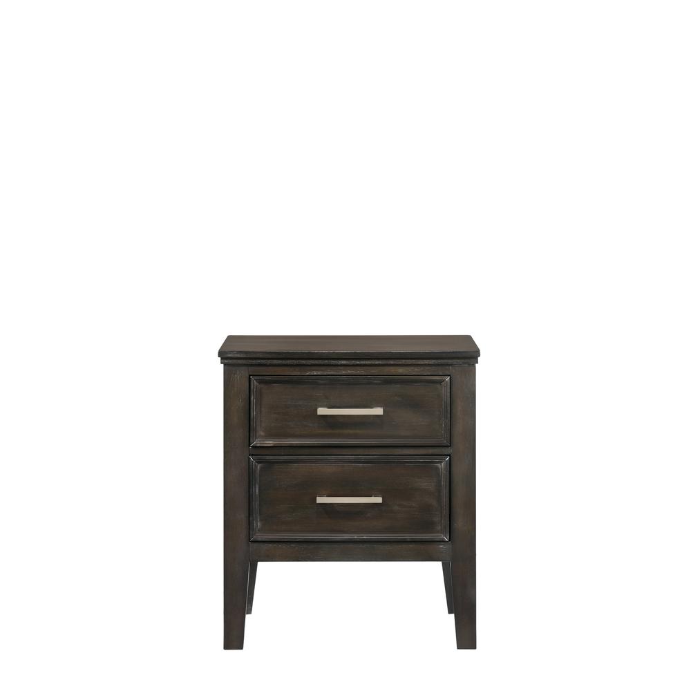 Andover 4-Piece Cal King Wood Bedroom Set with Nightstand in Nutmeg