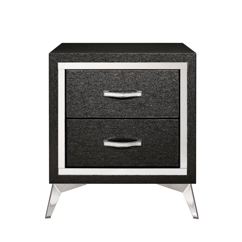 Huxley 3-Pc Wood Bedroom Set with Dresser in Black