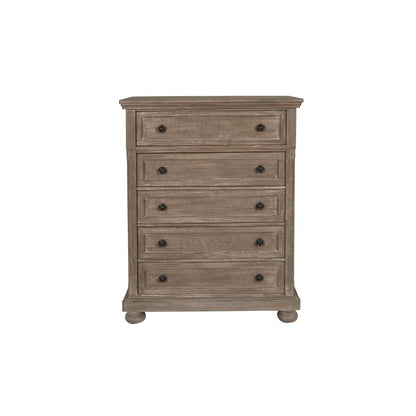 Allegra 4-Piece Cal King Wood Bedroom Set with Chest in Pewter