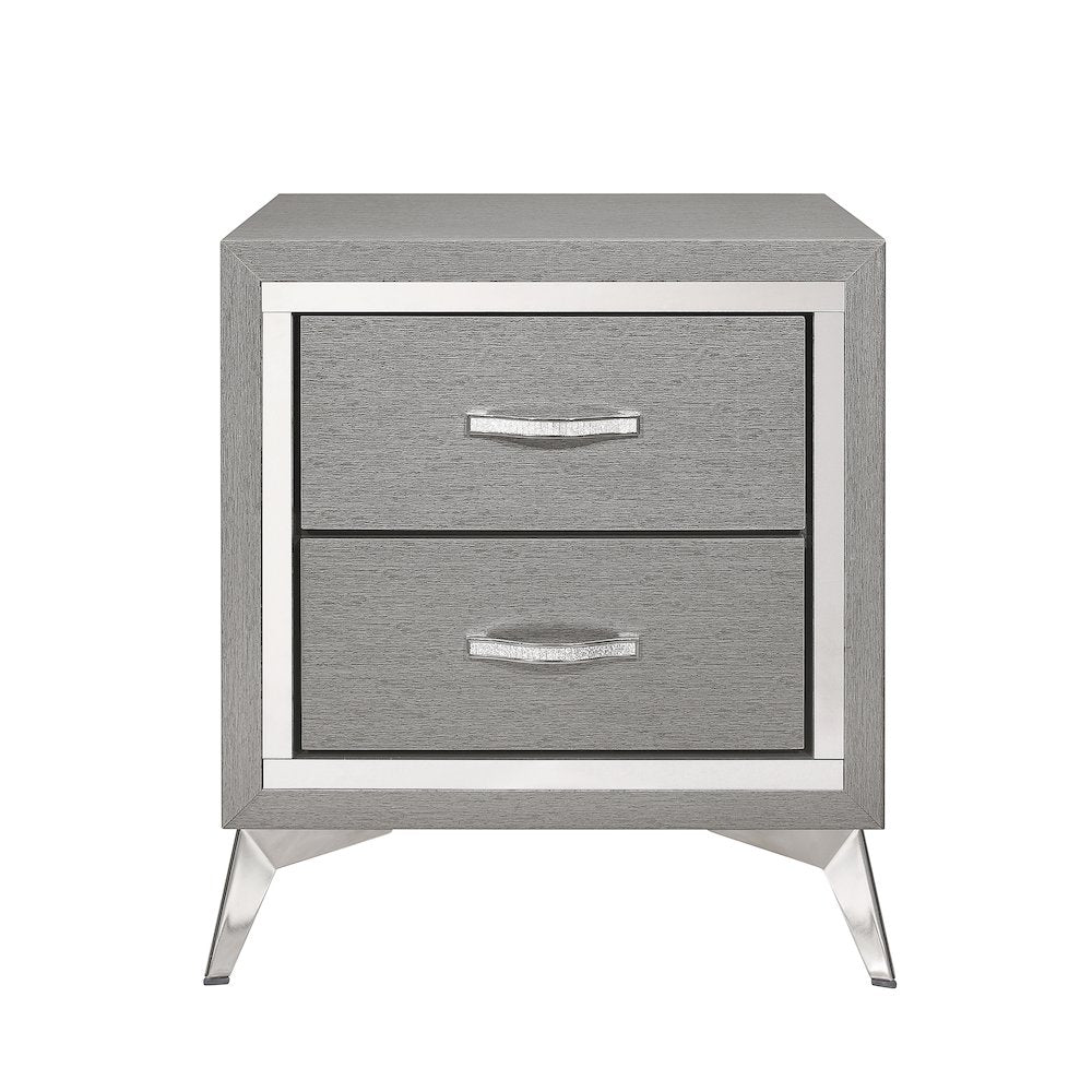 Huxley 3-Pc Wood Bedroom Set with Dresser in Gray