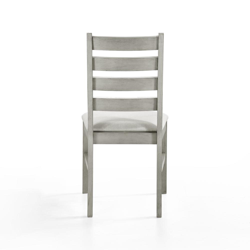 Pascal 59" Retangular Wood Dining Set with 4 Chairs in Driftwood