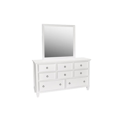 Tamarack 4-Piece Wood King Bedroom Set with Nightstand in White