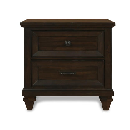 Furniture Sevilla 6-Piece Wood King Bedroom Set in Walnut