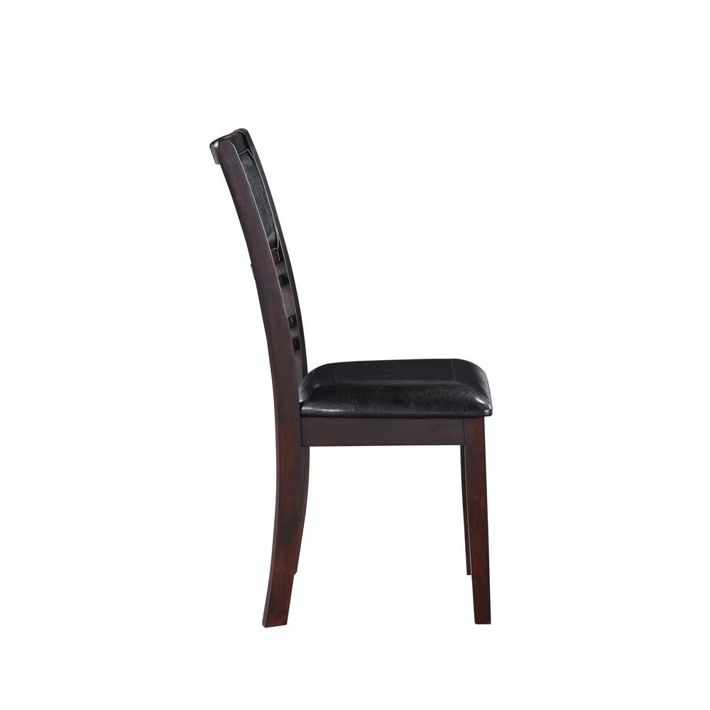 Gia 5-Piece 48" Wood Rectangular Dining Set with 4 Chairs in Ebony