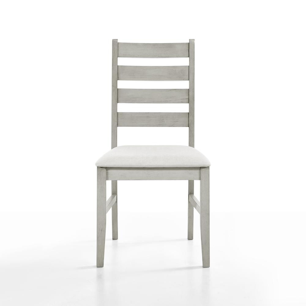 Pascal 59" Retangular Wood Dining Set with 4 Chairs in Driftwood