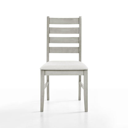 Pascal 59" Retangular Wood Dining Set with 4 Chairs in Driftwood