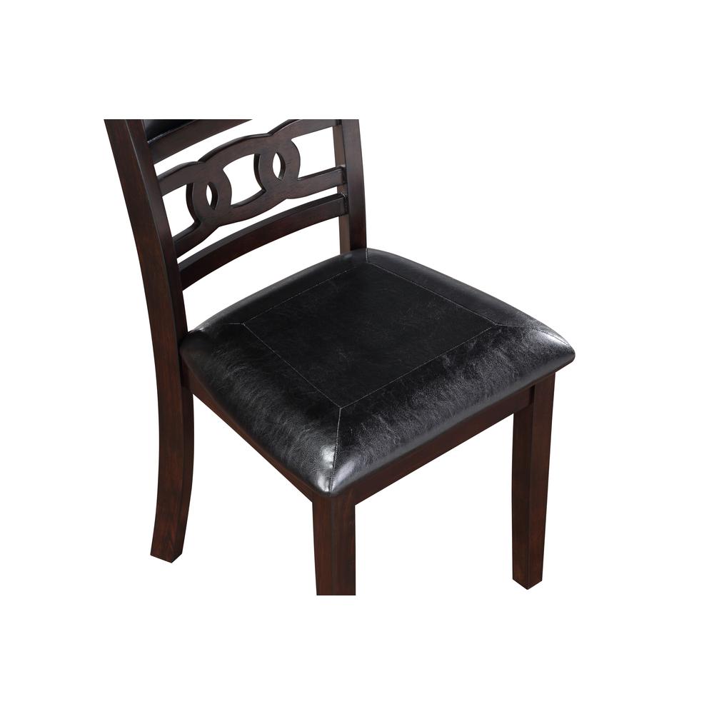 Gia 5-Piece 48" Wood Rectangular Dining Set with 4 Chairs in Ebony