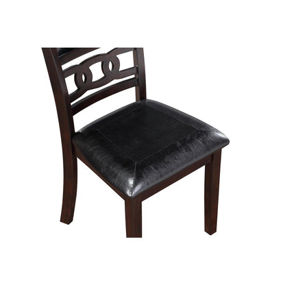Gia 5-Piece 48" Wood Rectangular Dining Set with 4 Chairs in Ebony