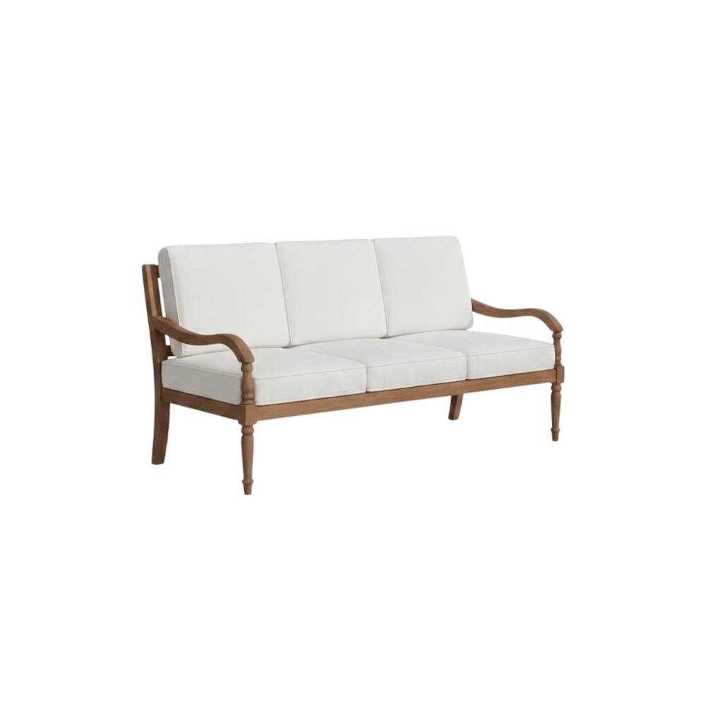 Solid Wood Patio Conversation Set for Deck, Porch, and Balcony Use, Natural