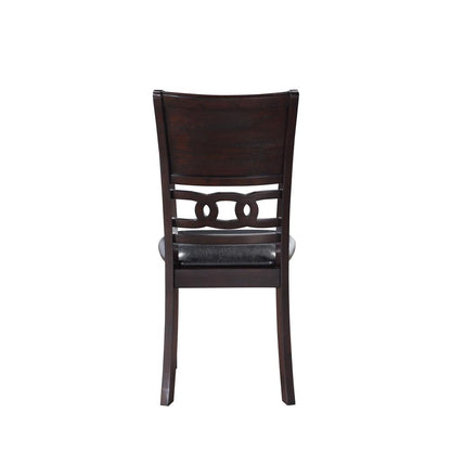 Gia 5-Piece 48" Wood Rectangular Dining Set with 4 Chairs in Ebony