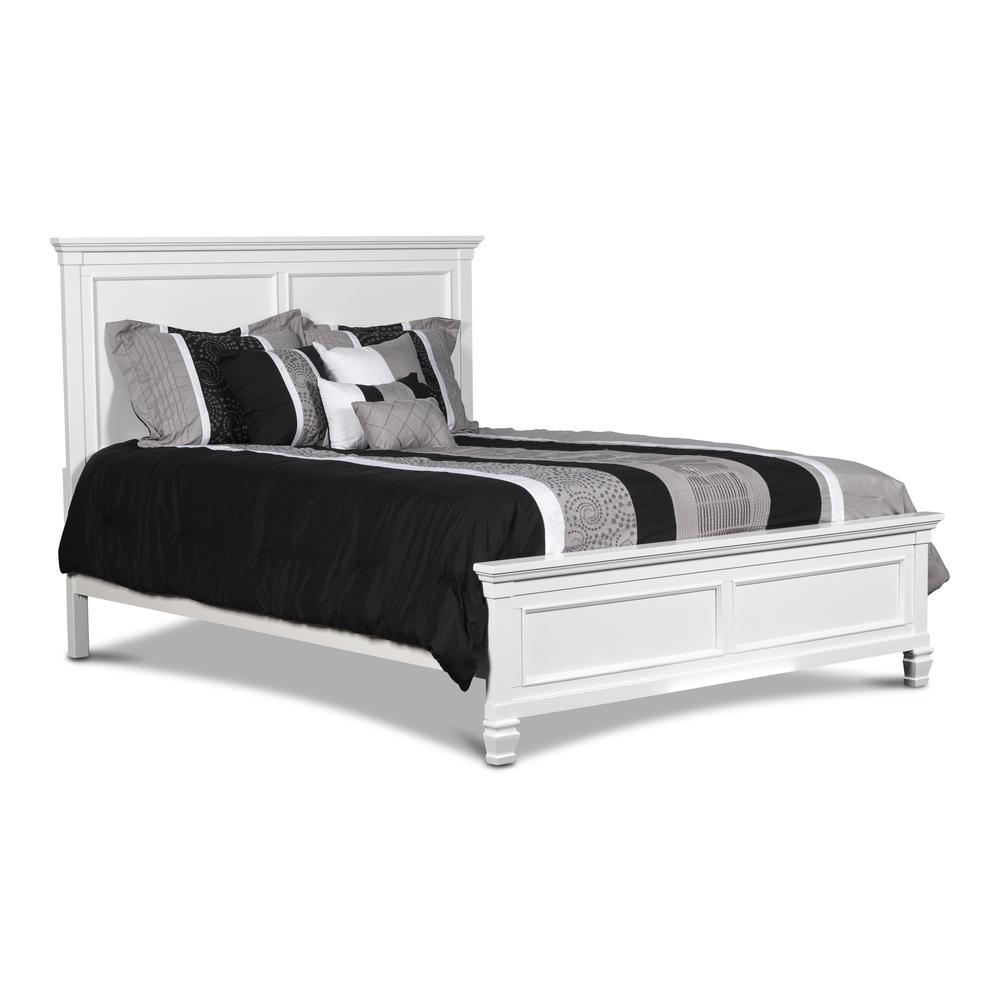 Furniture Tamarack 5-Piece Solid Wood 5/0 Q Bedroom Set in White