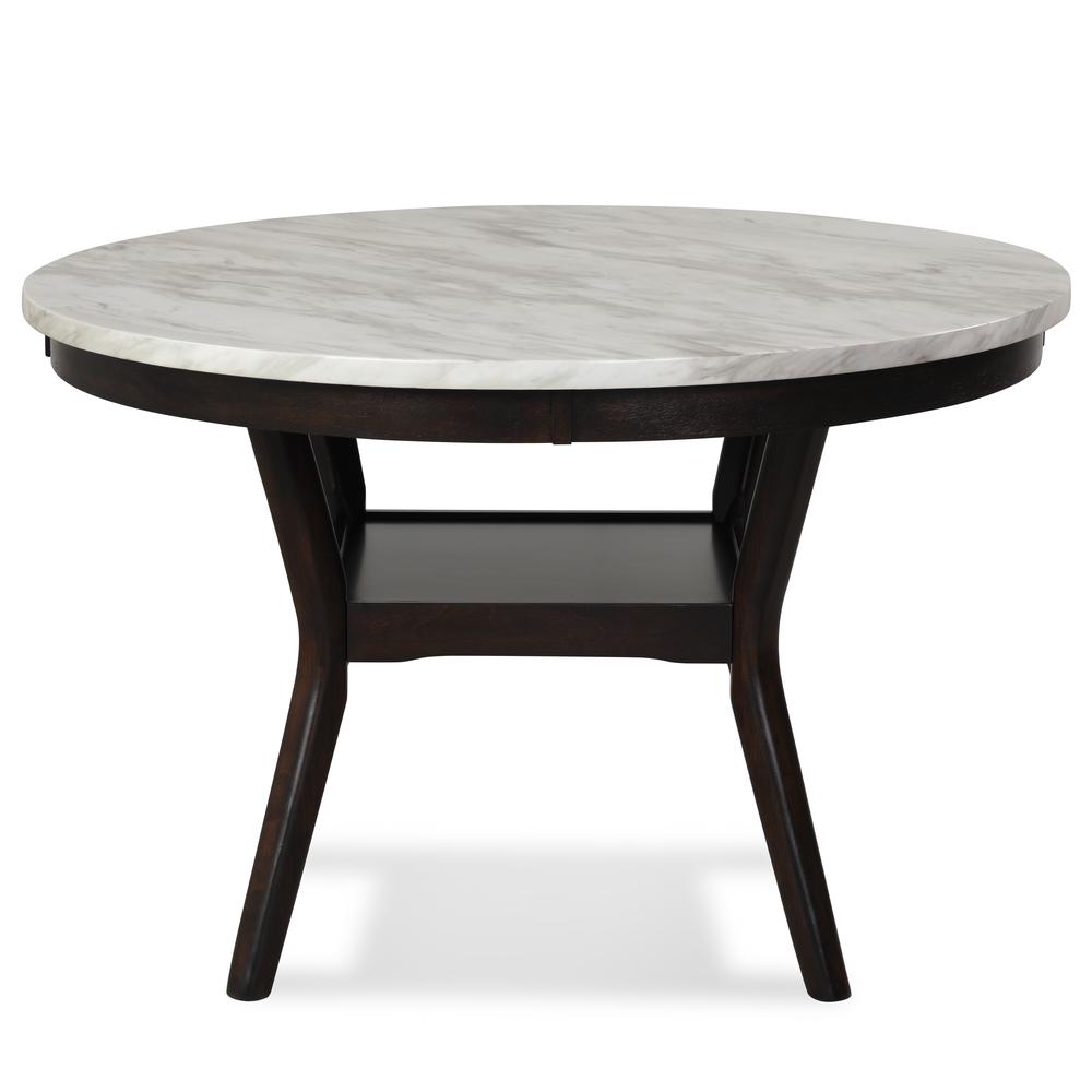 Furniture Celeste 5-Pc Faux Marble Round Dining Set  4 Chair-Black