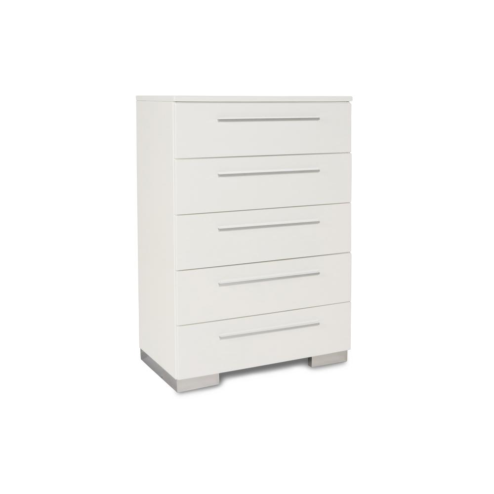 Sapphire 6-Piece Wood King Bedroom Set with 2 Nightstands in White