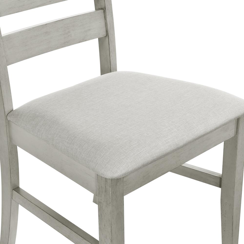 Pascal 59" Retangular Wood Dining Set with 4 Chairs in Driftwood