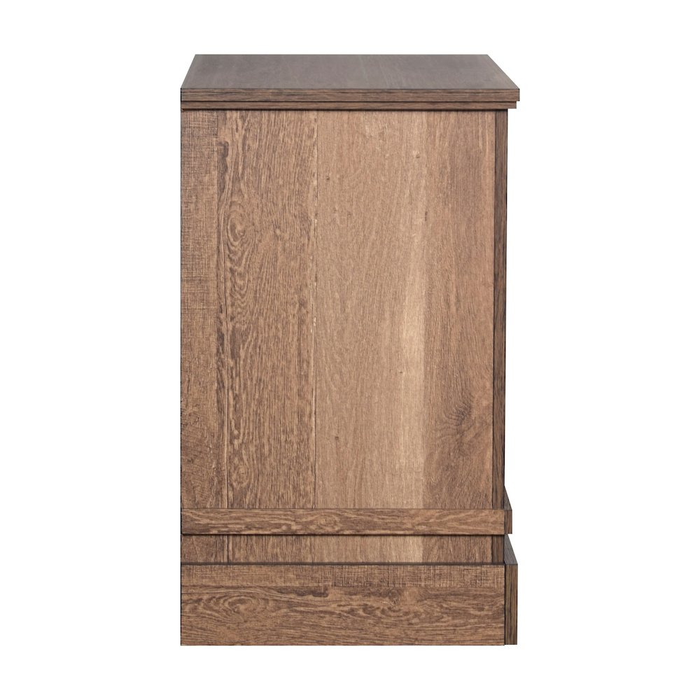 Coventry Hall 5Pc Wood King Bedroom Set, 2 Nightstands in Pecan