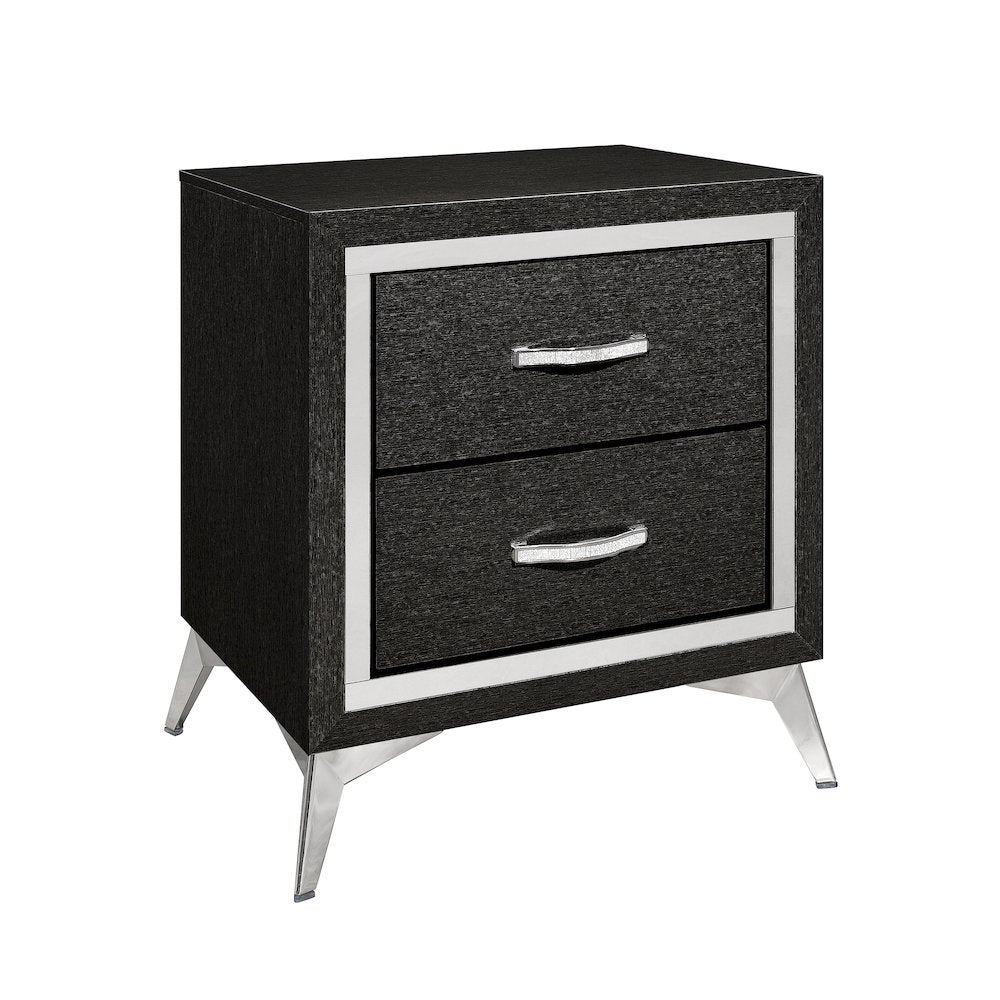 Huxley 3-Pc Wood Bedroom Set with Dresser in Black