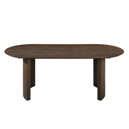 Kody 5-Piece Wood Oval Dining Table Set in Walnut/Green