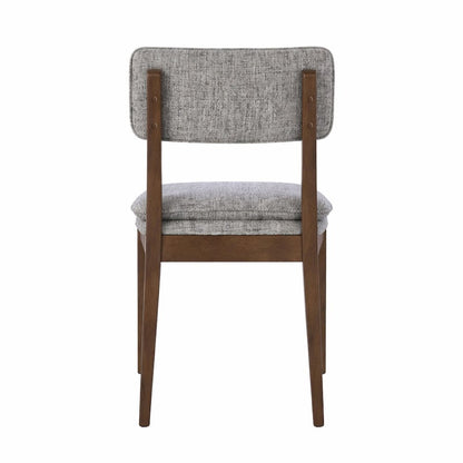Miller 5-Pc Wood Square Dining Set w Side Chairs in Walnut