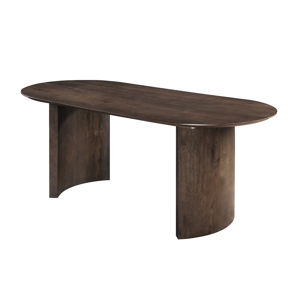 Kody 5-Piece Wood Oval Dining Table Set in Walnut/Green