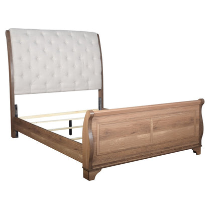 Coventry Hall Wood Queen Sleigh Bed in Pecan