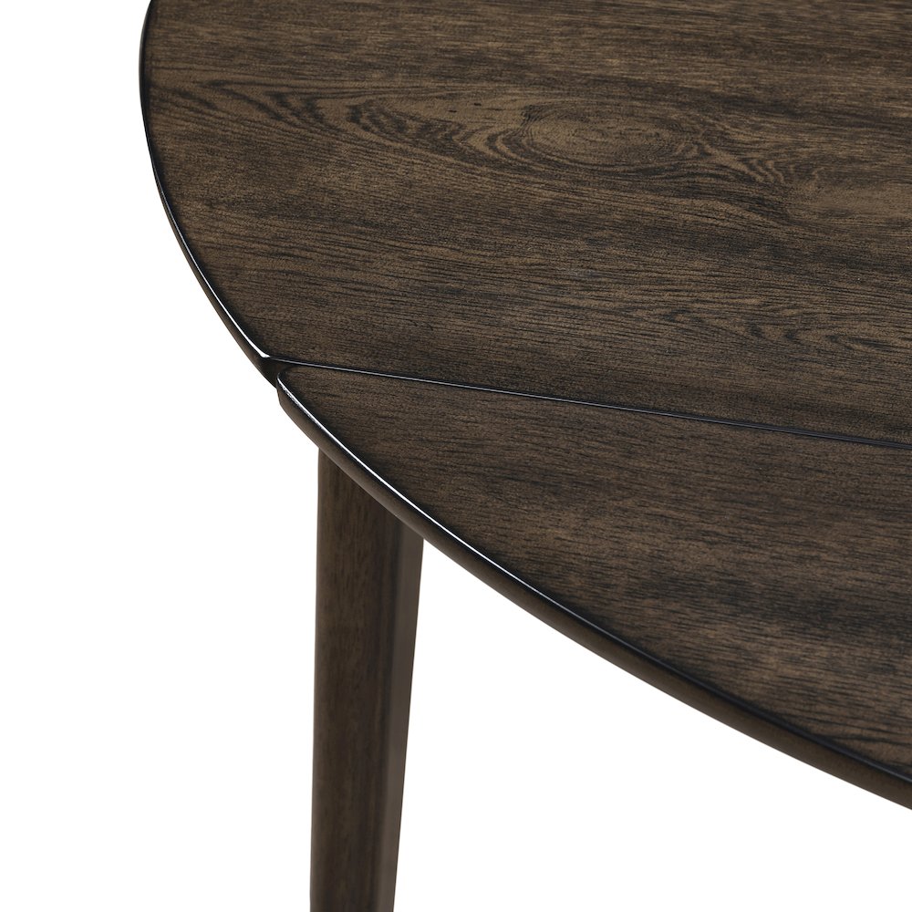 Rex Wood Dining Table with Self-Storing Leaves, Walnut