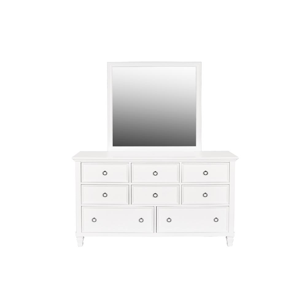 Tamarack 4-Piece Wood King Bedroom Set with Nightstand in White