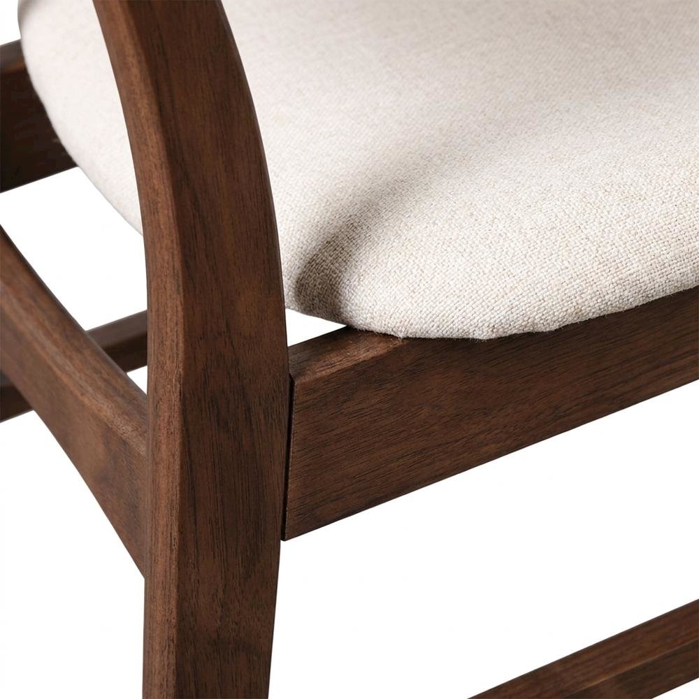 Solid Wood Walnut Dining Chairs for Kitchen and Dining Room Table, Set of 6