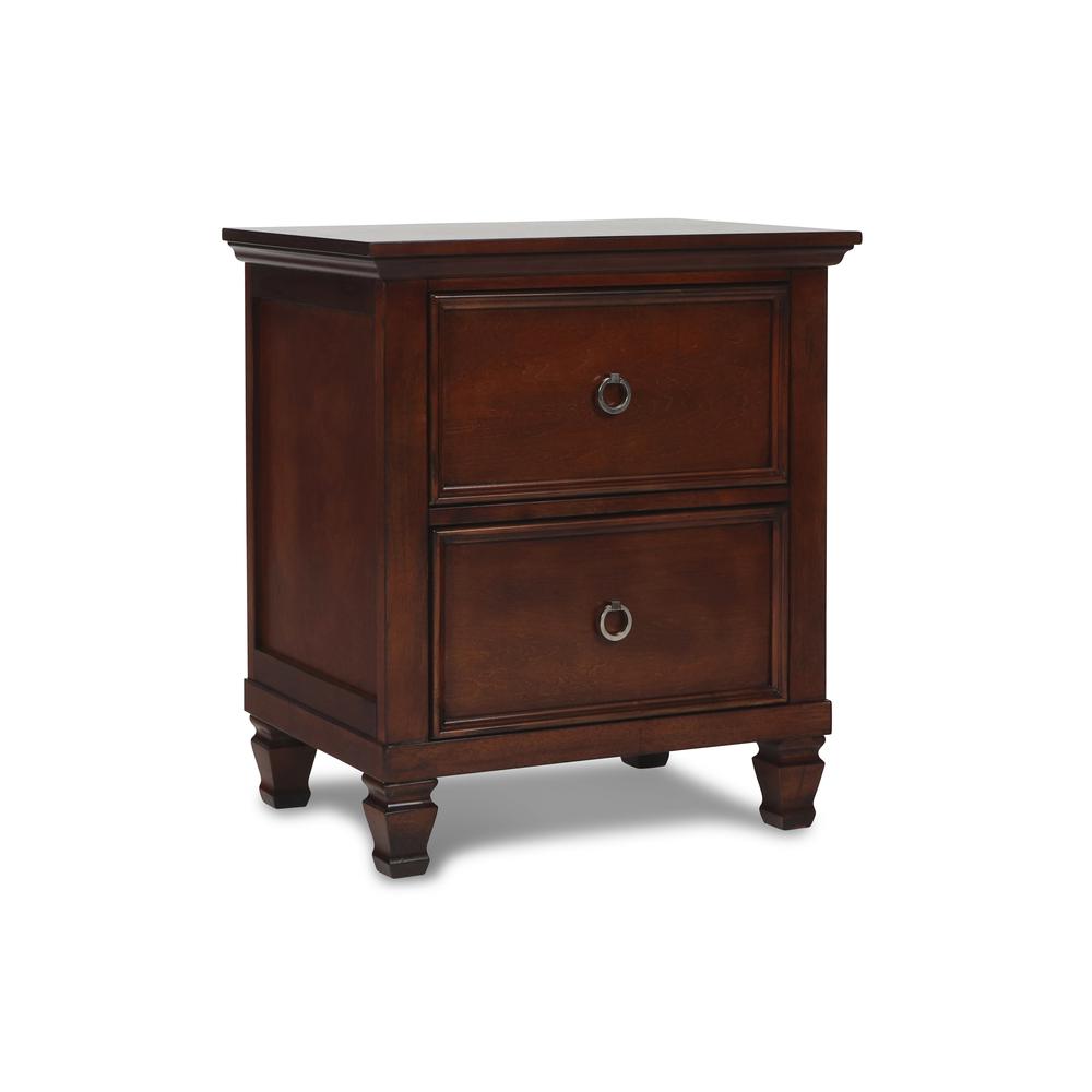 Tamarack 4-PC Wood Cal King Bedroom Set  Nightstand - Brown Cherry