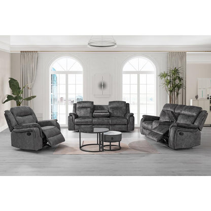 Park City  Sofa W/Dual Recliner-Slate