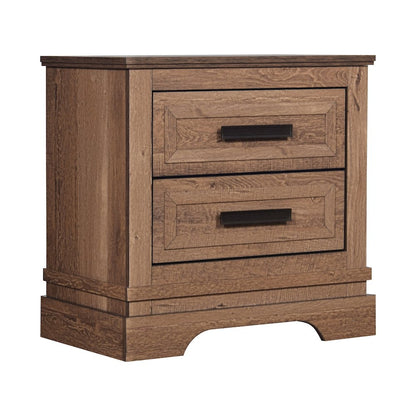 Coventry Hall 5Pc Wood King Bedroom Set, Chest in Pecan